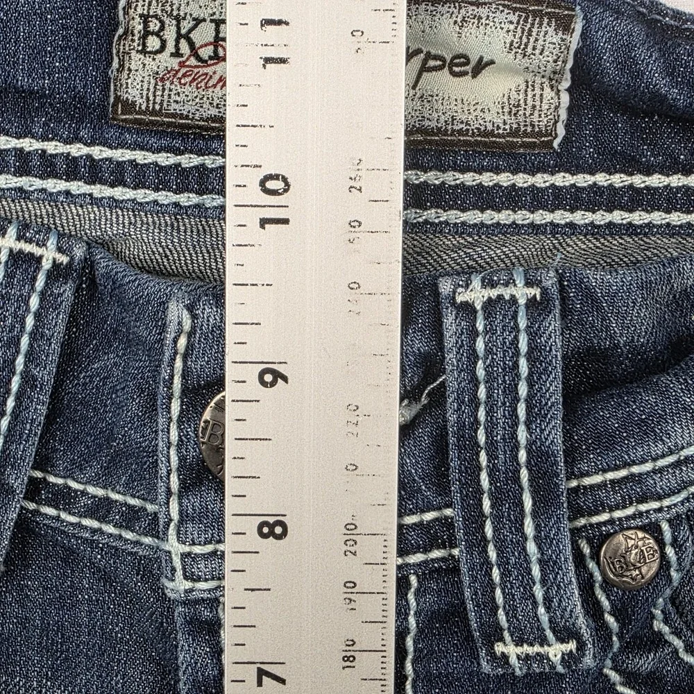 BKE Jeans Womens Size 28 Harper Cropped‎ Double Cuff Blue Denim Pants